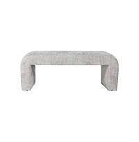 Jofran Sophia Modern Luxury Curved Upholstered Waterfall Jacquard Bench - Small