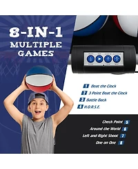 Kuyotq Dual Shot Basketball Arcade Game with 8 Game Modes and 4 Balls