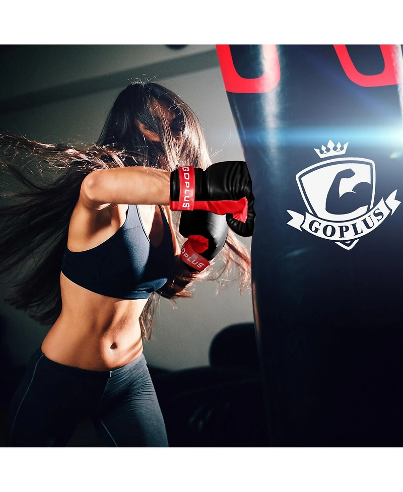 Kuyotq 56 Lbs Filled Punching Bag Set with Boxing Gloves