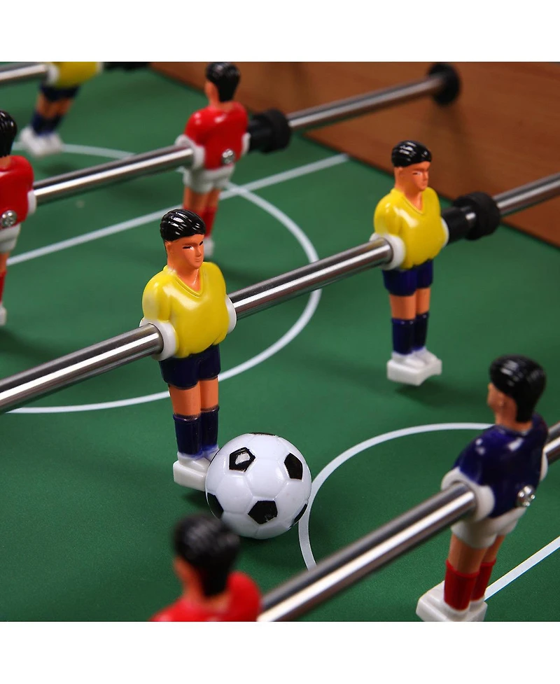 Kuyotq 2-in-1 Indoor/Outdoor Air Hockey Foosball Game Table