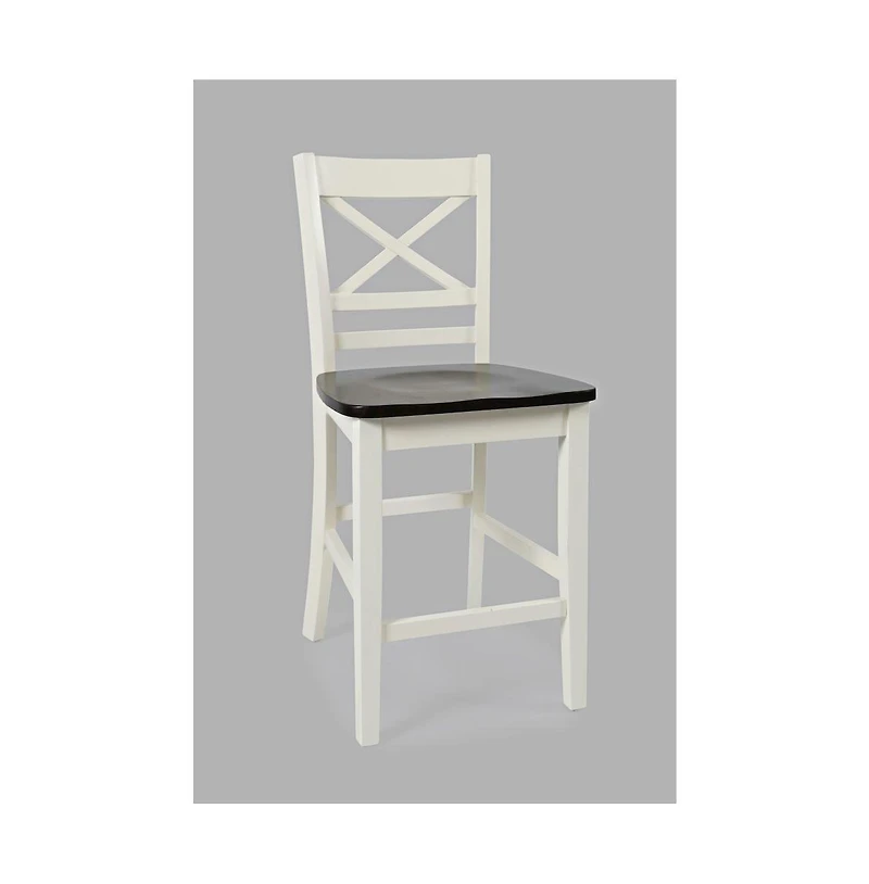 Jofran Asbury Park Solid Acacia Farmhouse X Back Stool (Set of 2
