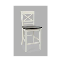 Jofran Asbury Park Solid Acacia Farmhouse X Back Stool (Set of 2