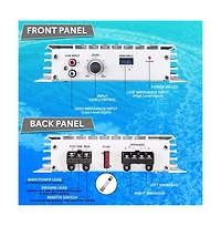Pyle 2-Channel Waterproof Marine Amplifier, 240 Watts