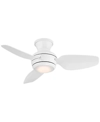 Casa Vieja 36" Whirl Modern Indoor Outdoor Ceiling Fan 3 Blade Led Light Remote Control Matte White Finish Bedroom Patio Hugger