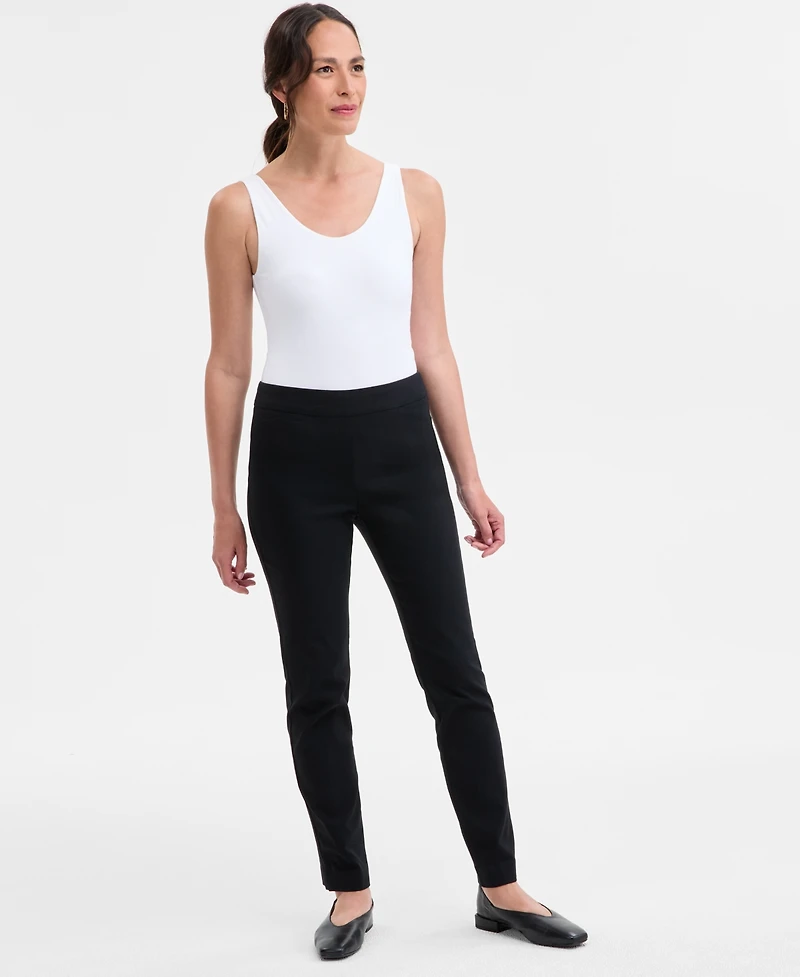 Jm Collection Women's Tummy-Control Cambridge Slim-Leg Pull-On Pants