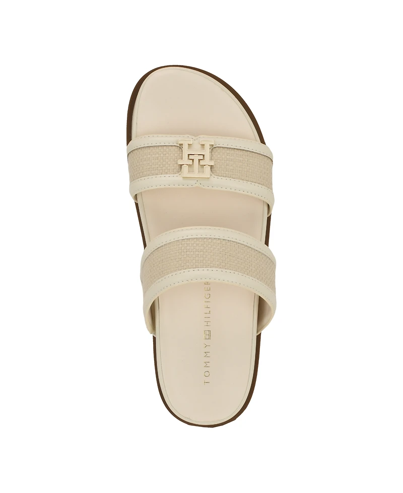 Tommy Hilfiger Women's Jiana Logo Footbed Slip-On Sandals