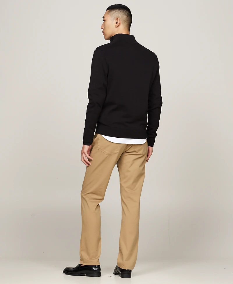 Tommy Hilfiger Men's Essential Quarter-Zip Pullover Knit Sweater