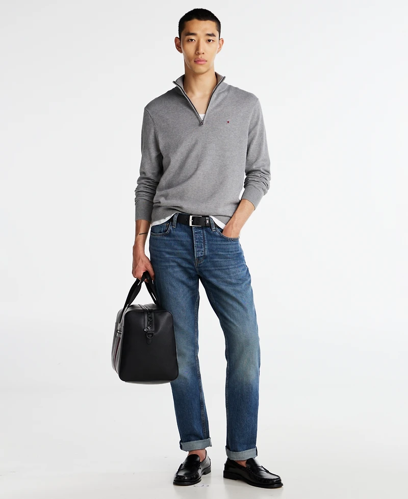 Tommy Hilfiger Men's Essential Quarter-Zip Pullover Knit Sweater