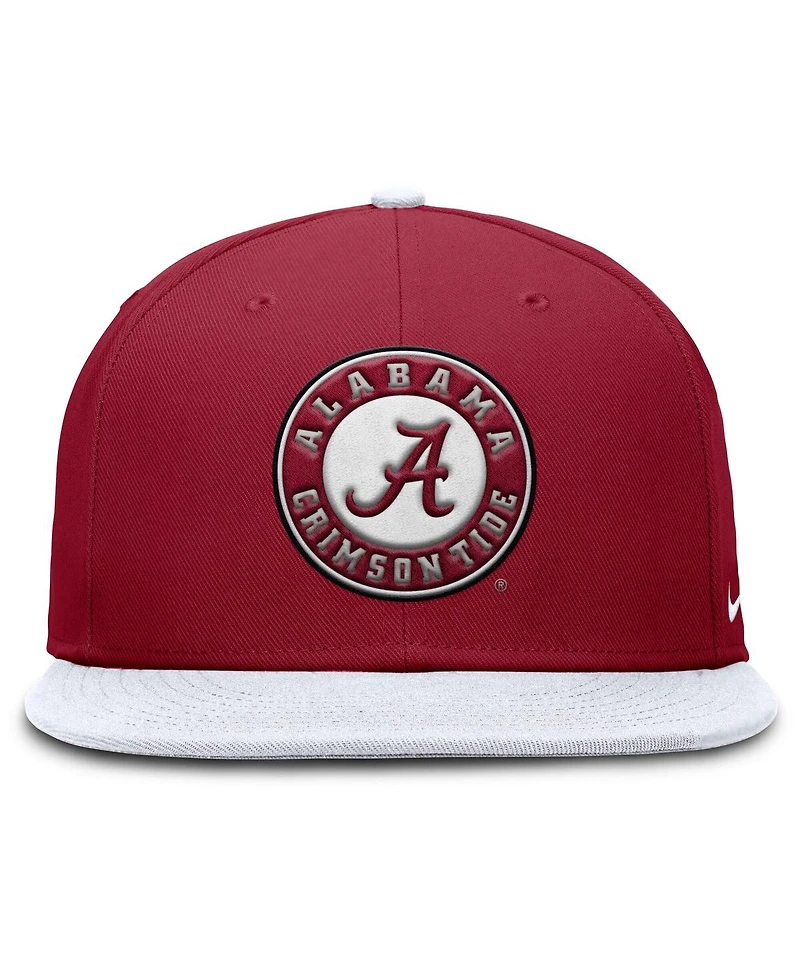 Nike Men's Crimson/White Alabama Crimson Tide Two-Tone Primetime Performance Fitted Hat