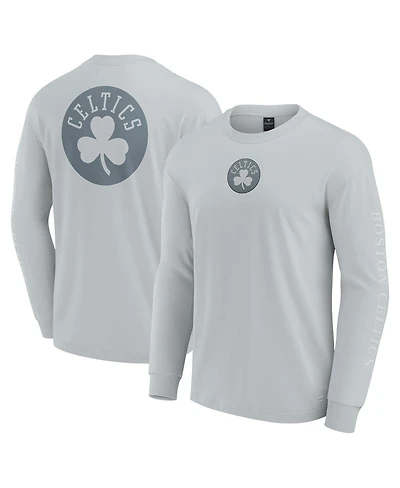 Fanatics Men's Gray Boston Celtics Elements Strive Long Sleeve T-Shirt