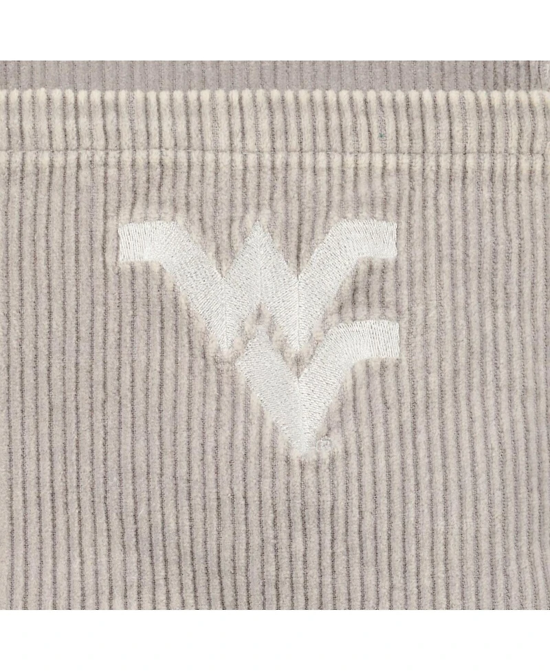 Gameday Couture Women's Gray/Navy West Virginia Mountaineers Vintage Wash Corduroy Full-Snap Hooded Shacket