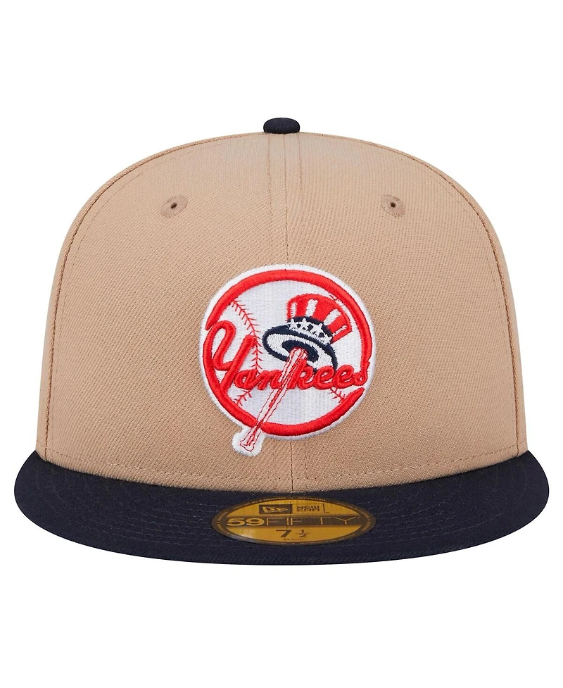 New Era Men's Khaki York Yankees 59FIFTY Fitted Hat