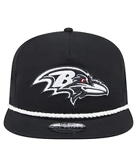 New Era Men's Black Baltimore Ravens B-Dub Golfer Snapback Hat