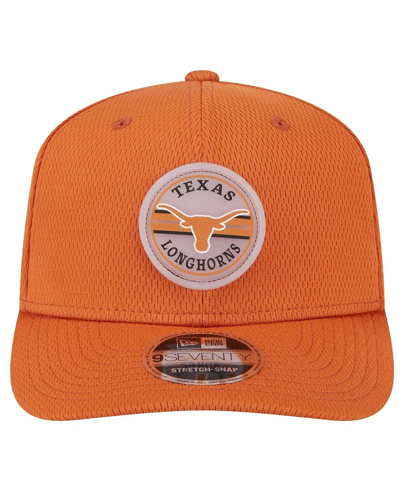 New Era Men's Burnt Orange Texas Longhorns Patched 9SEVENTY Stretch-Snap Adjustable Hat