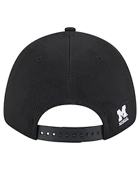 New Era Men's Black Michigan Wolverines Pivot 9FORTY Stretch-Snap Adjustable Hat