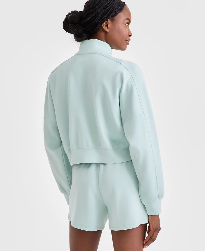 Id Ideology Women's Relaxed Lightweight Quarter-Zip Top, Exclusively at Macy's