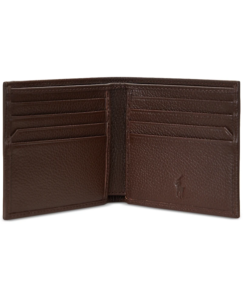 Polo Ralph Lauren Men's Pebbled Leather Billfold Wallet