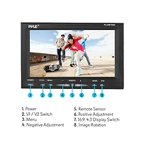 Pyle Car Backup Camera & Monitor Display Kit, 7'' Screen, Night Vision, Waterproof