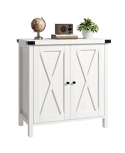 gaomon Farmhouse Buffet Cabinet with Adjustable Shelf and Barn Doors