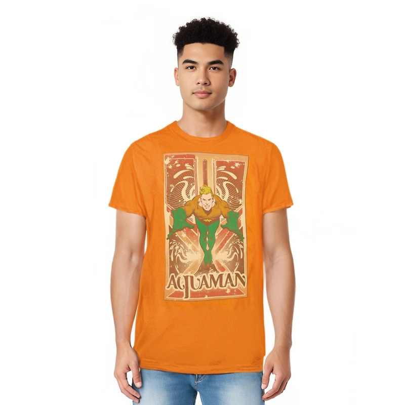 Dc Aquaman Mens Comics Short Sleeve Adult Tee / T-Shirt