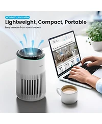 Morento Air Purifiers for Home, Air Purifier for Smoke Pet Dander Odors with Fragrance Sponge, Small Air Purifier with Sleep Mode for Bedroom Office,
