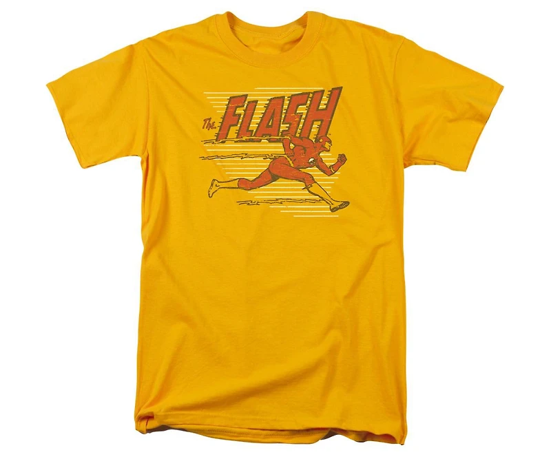 Dc Flash Mens Comics Speed Lines Short Sleeve Adult Tee / T-Shirt