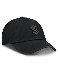 Fanatics Men's Black Seattle Kraken Authentic Pro Road Adjustable Hat