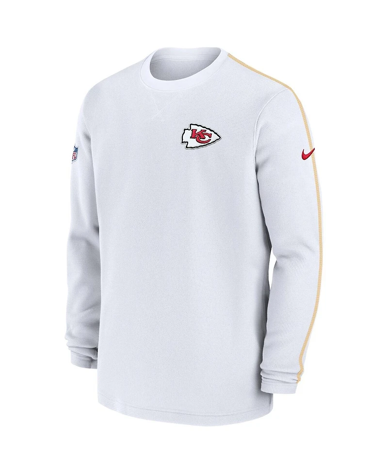 Nike Men's White Kansas City Chiefs 2024 Sideline Coaches Long Sleeve Top