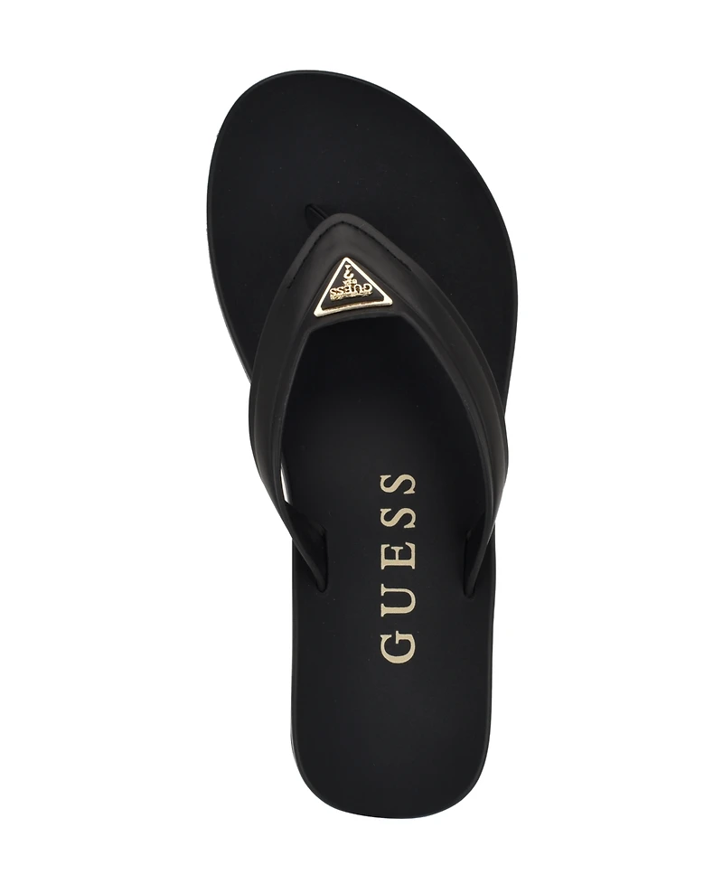 Guess Women's Candry Triangle Logo Eva Thong Flip Flop Sandals