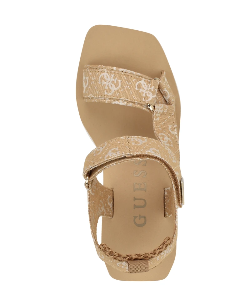 Guess Women's Daysa Quattro-g Strappy Eva Wedge Sandals