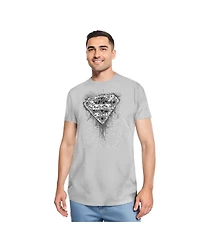 Superman Mens Many Super Skulls Short Sleeve Adult Tee / T-Shirt