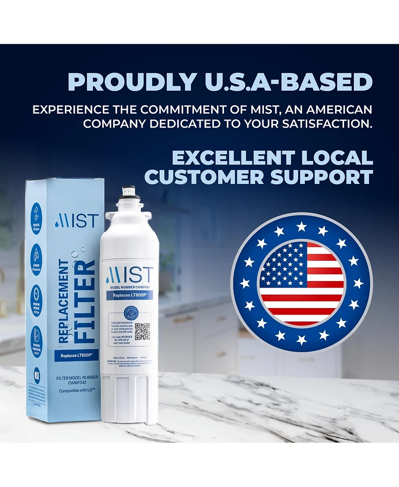Mist Lg Refrigerator Water Filter, Compatible with Lg Water Filter 3 Pack
