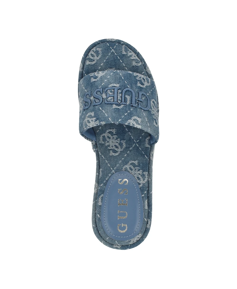 Guess Women's Bintai Platform Slide Wedge Sandals