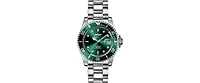 Invicta Men's 47355 Pro Diver Quartz 3 Hand Green Dial Watch