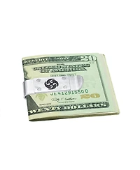 Bling Jewelry Black Whirling Spinning Symbol Blade Ninja Star Money Clip Credit Card Graduation Stainless Steel