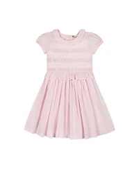 Hope & Henry Toddler Girls Puff Sleeve Smocked Party Dress with Ruffle Collar