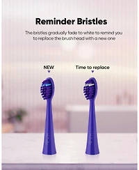 MySmile DY156 Electric Toothbrush Replacement Heads, 3 Packs (Purple)
