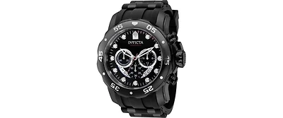 Invicta Men's 37231 Pro Diver Scuba Quartz Chronograph Black, Red Dial Watch