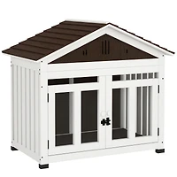 PawHut 40"L Dog House Outdoor Indoor for Small, Medium, Large Dogs