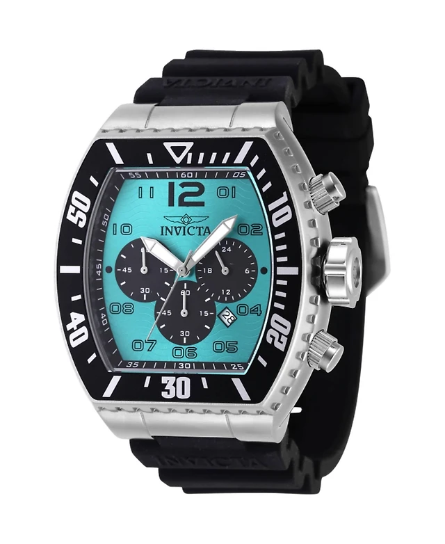 Invicta Special Edition Watch with Blue, Black, and White Straps Invicta Pro Diver 43mm Blue Silicone Strap Quartz Watch  main image 4