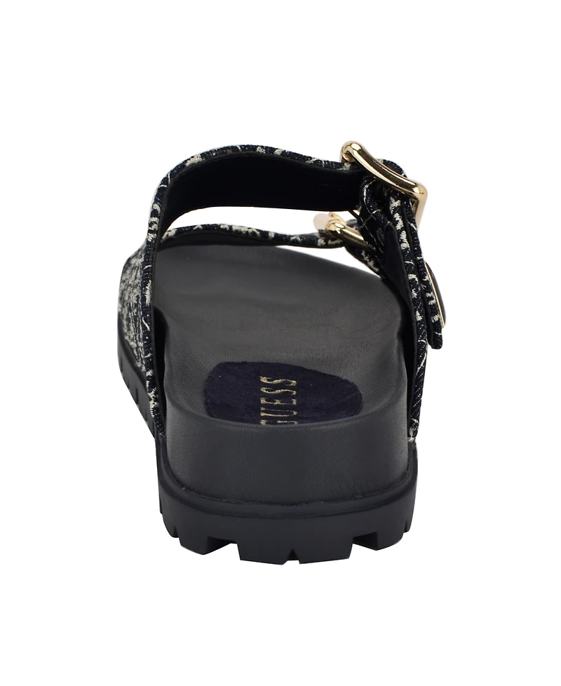 Guess Women's Fasten Double-Buckle Footbed Sandals
