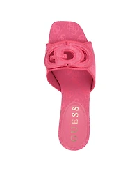 Guess Women's Galsee Quattro-g Cutout Block Heel Sandals