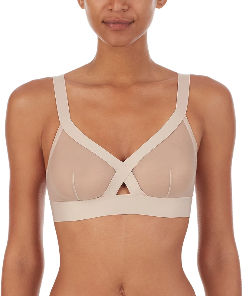 Dkny Women's Sheers Unlined Mesh Bralette Bra DK4084