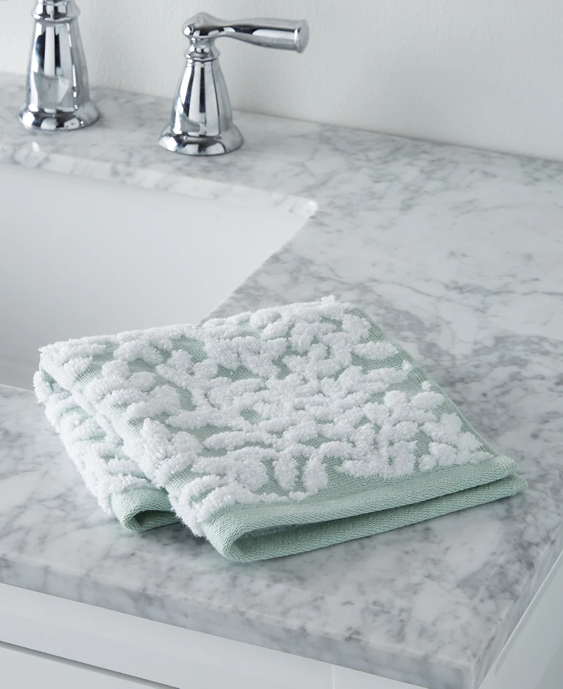 Charter Club Signature Boxwood Washcloth, 13" x 13", Exclusively at Macy's