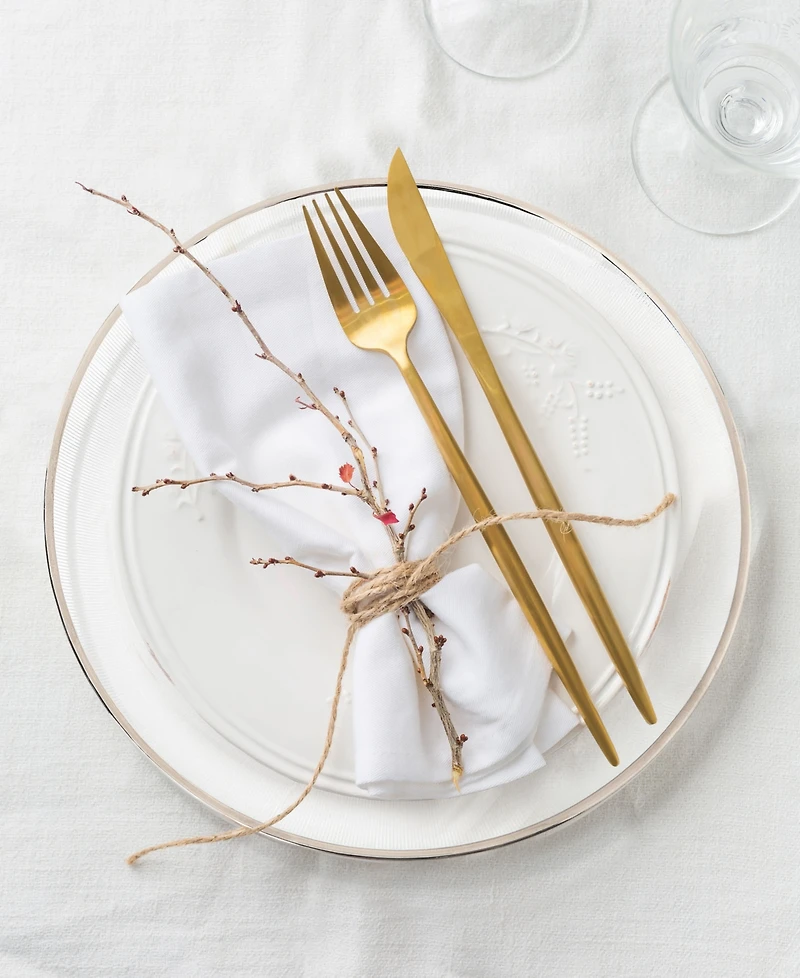 American Atelier Elite Gold Glass Charger Plates, Set of 6