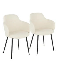 Lumisource 33" Metal Boyne Contemporary Accent Chair, Set of 2