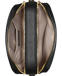 Michael Kors Bryant Medium Leather Double Zip Chain Camera Crossbody