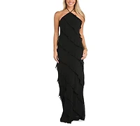 Morgan & Company Juniors' Tiered Ruffled Chiffon Gown