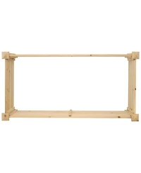 Rectangular Wood Raised Garden Bed – Outdoor Elevated Planter Box for Flower, Vegetable, and Herb Gardening - 4 x 2