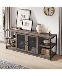 gaomon Tv Stand for 65+ Inch Tv, Industrial Tv Stand for Living Room